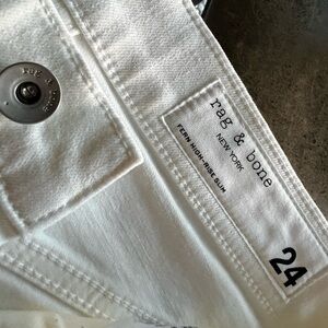 rag & bone White Straight Leg Jeans never worn
